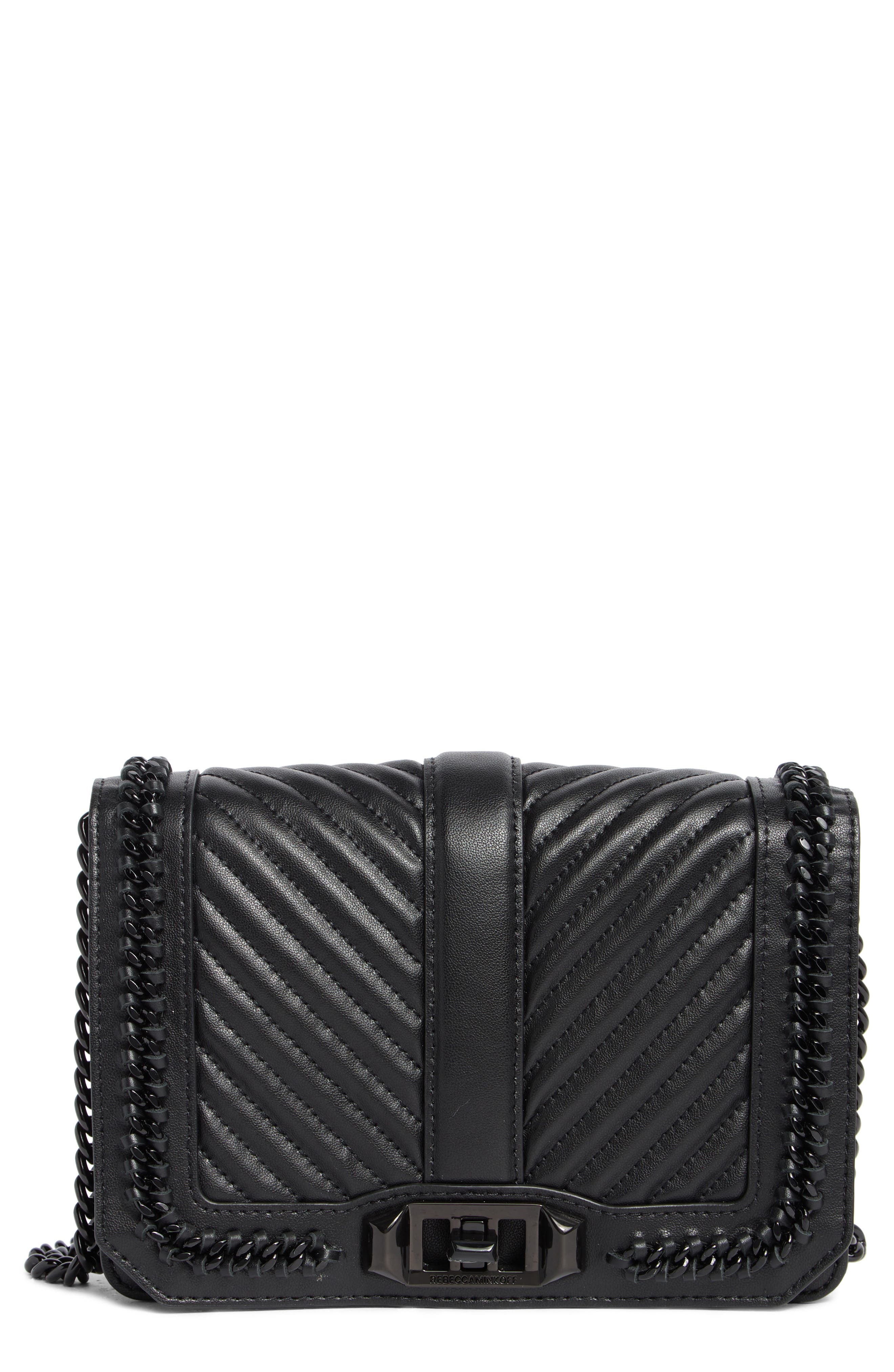 Rebecca Minkoff Chevron Quilt Small Love Crossbody Bag, Main, color, 