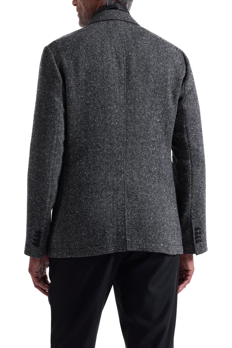 Herringbone Jacket with Removable Bib, Alternate, color, BLACK