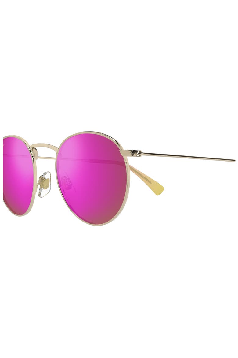 Pukaua 50mm Small Polarized Round Sunglasses, Alternate, color, GOLD PINK YELLOW