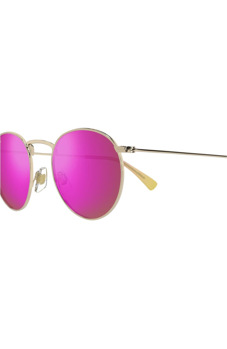 Maui Jim Pukaua 50mm Small Polarized Round Sunglasses, Alternate, color, Gold Pink Yellow