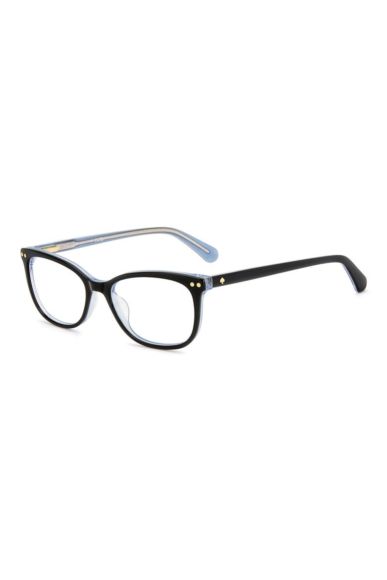 adria 52mm rectangular optical glasses, Alternate, color, BLACK BLUE