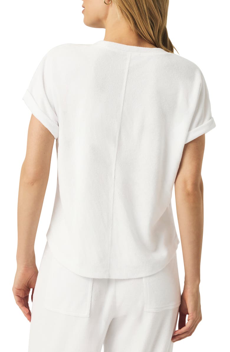 Splendid Taryn Cuffed Terry T-Shirt, Alternate, color, White