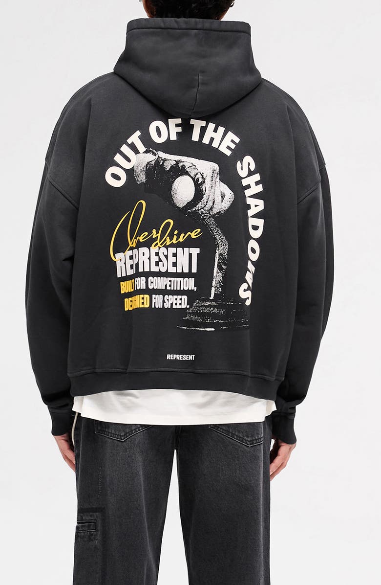 Represent Out of The Shadows Graphic Hoodie, Alternate, color, Vintage Black