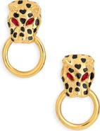 Kenneth Jay Lane Leopard Statement Earrings