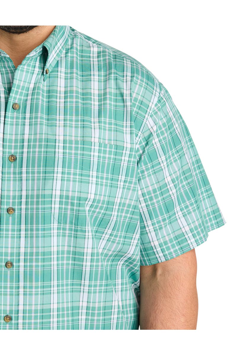 Harbor Bay by DXL Big & Tall Easy-Care Large Plaid Sport Shirt V6, Alternate, color, Green