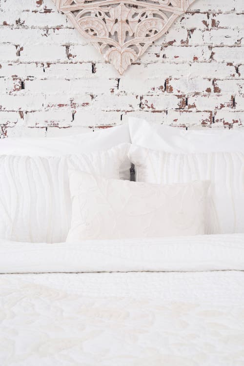 Carol & Frank Fallon Classy Abstract Botanical Tufted Throw Blanket For Bed Accent Décor In White