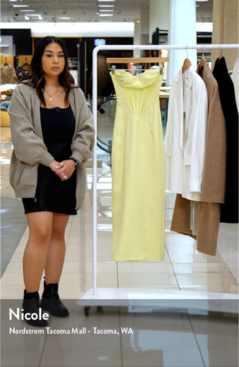 Strapless Corset Midi Dress, sales video thumbnail