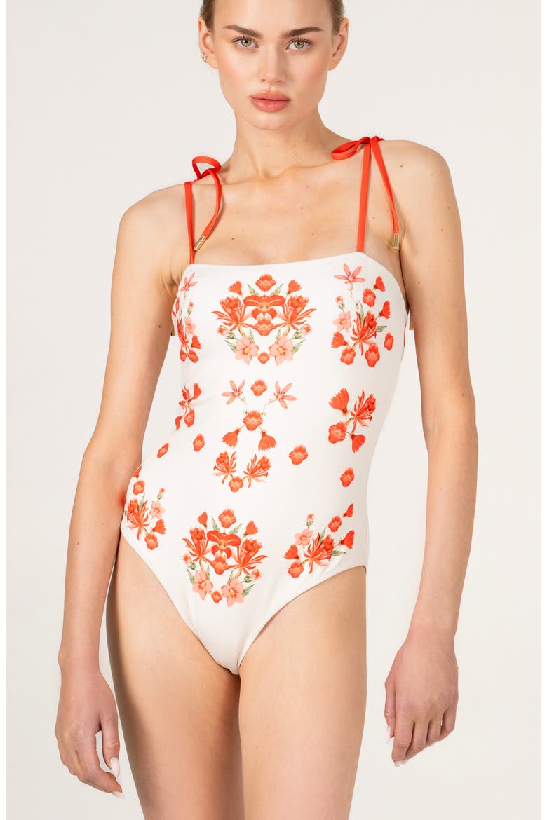 Passion Garden Reversible One Piece Swimsuit, Alternate, color, Red