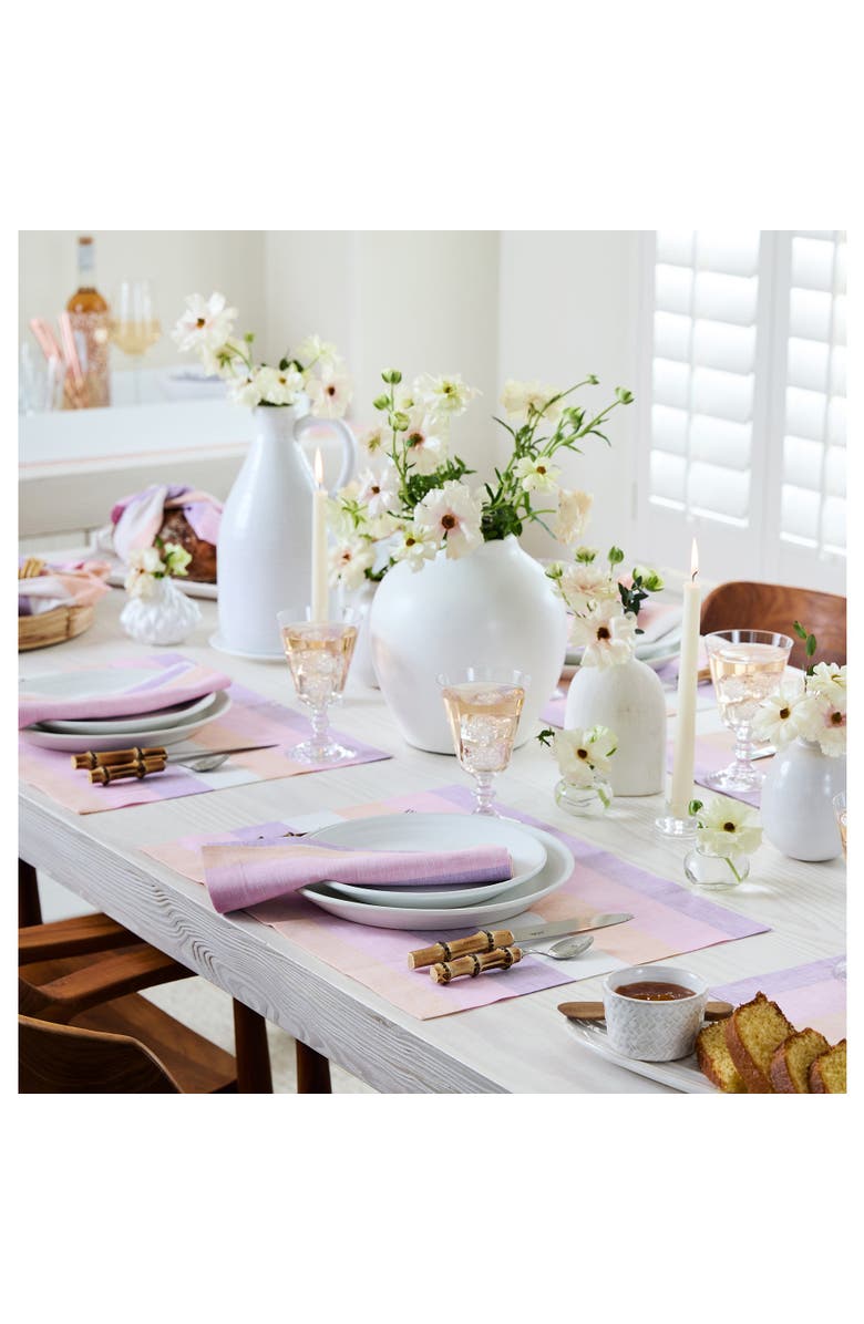 Solino Home Linen Placemats - Gelato Stripe, 14" x 19", Alternate, color, Gelato