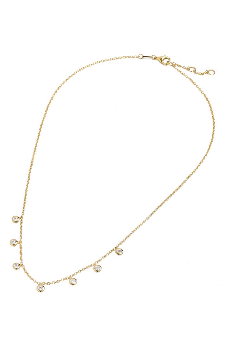 Madewell Demi-Fine Bezel Set Station Necklace, Main, color, 