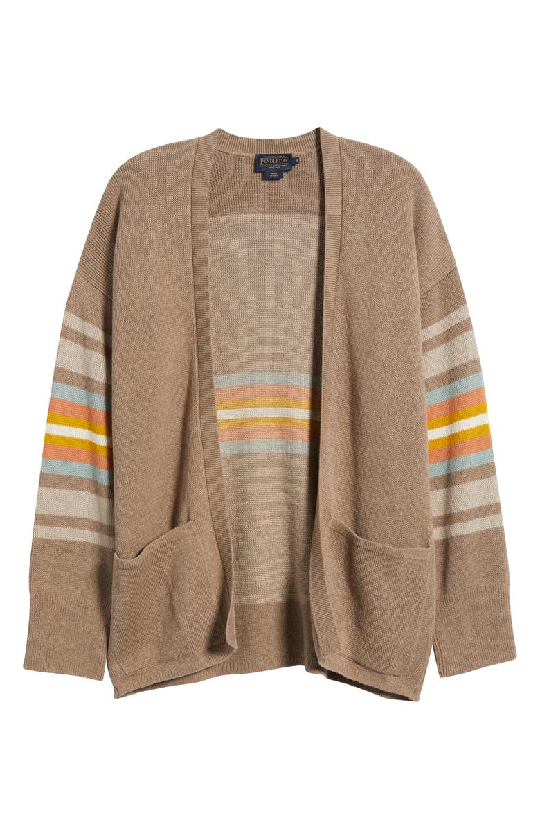 Pendleton Sierra Springs Stripe Detail Cotton Cardigan, Alternate, color,