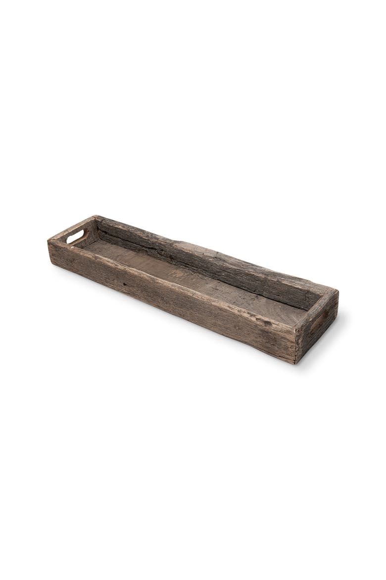 Vernon Reclaimed Wood Tray, Main, color, Brown