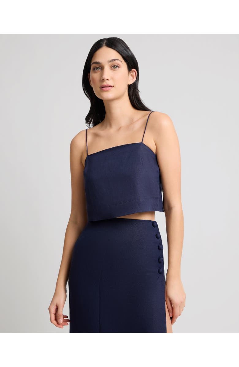 Onia Cropped Cami Top, Main, color, Noir Navy