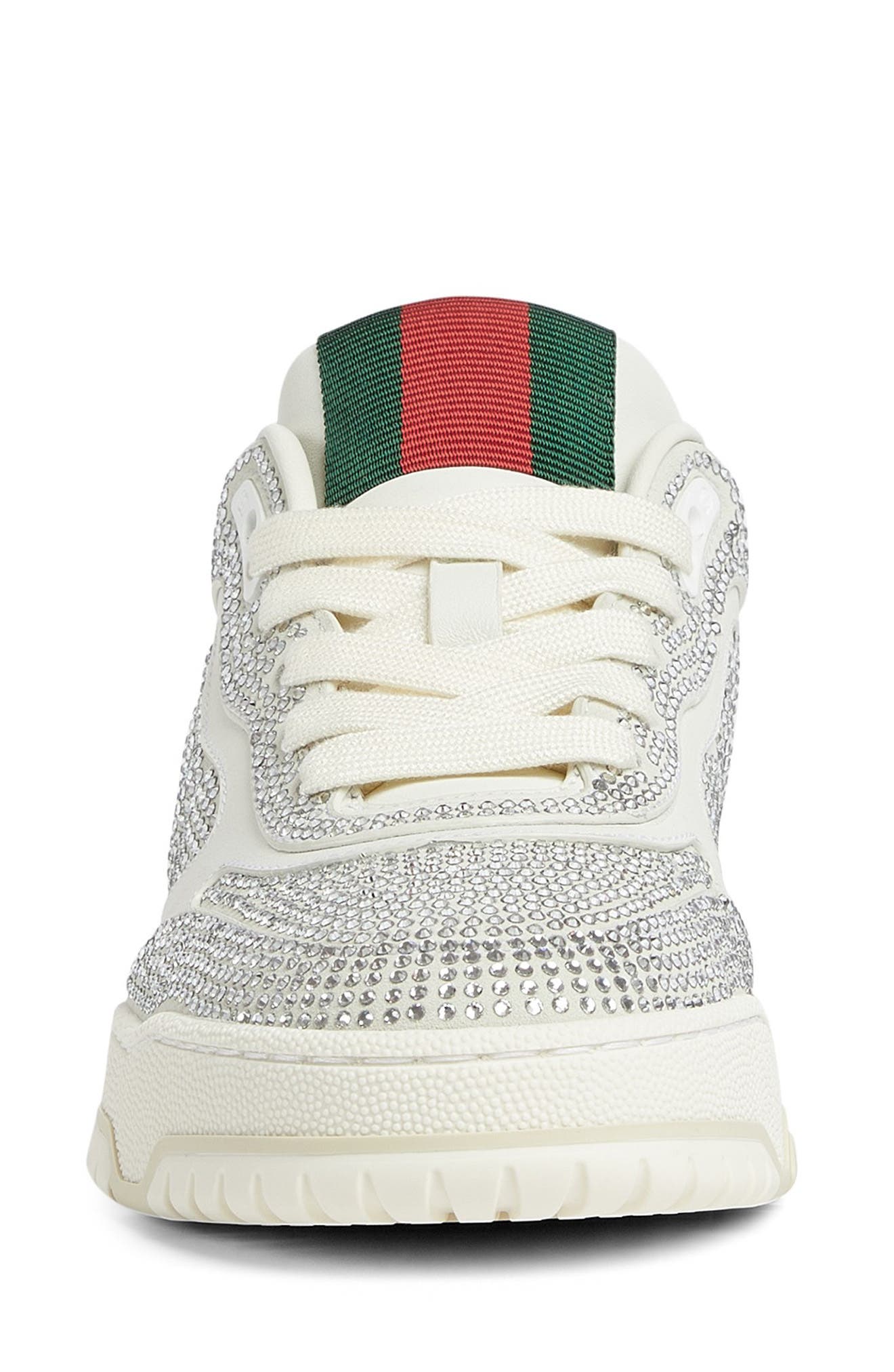 Gucci Re-Web Crystal Studded Sneaker, Alternate, color, 