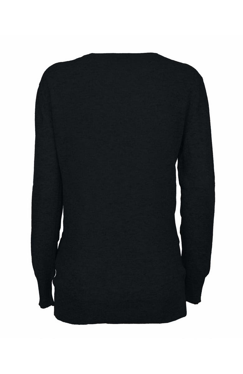 Monticelli Cashmere Pure Cashmere Essential Crewneck Sweater, Alternate, color, Black