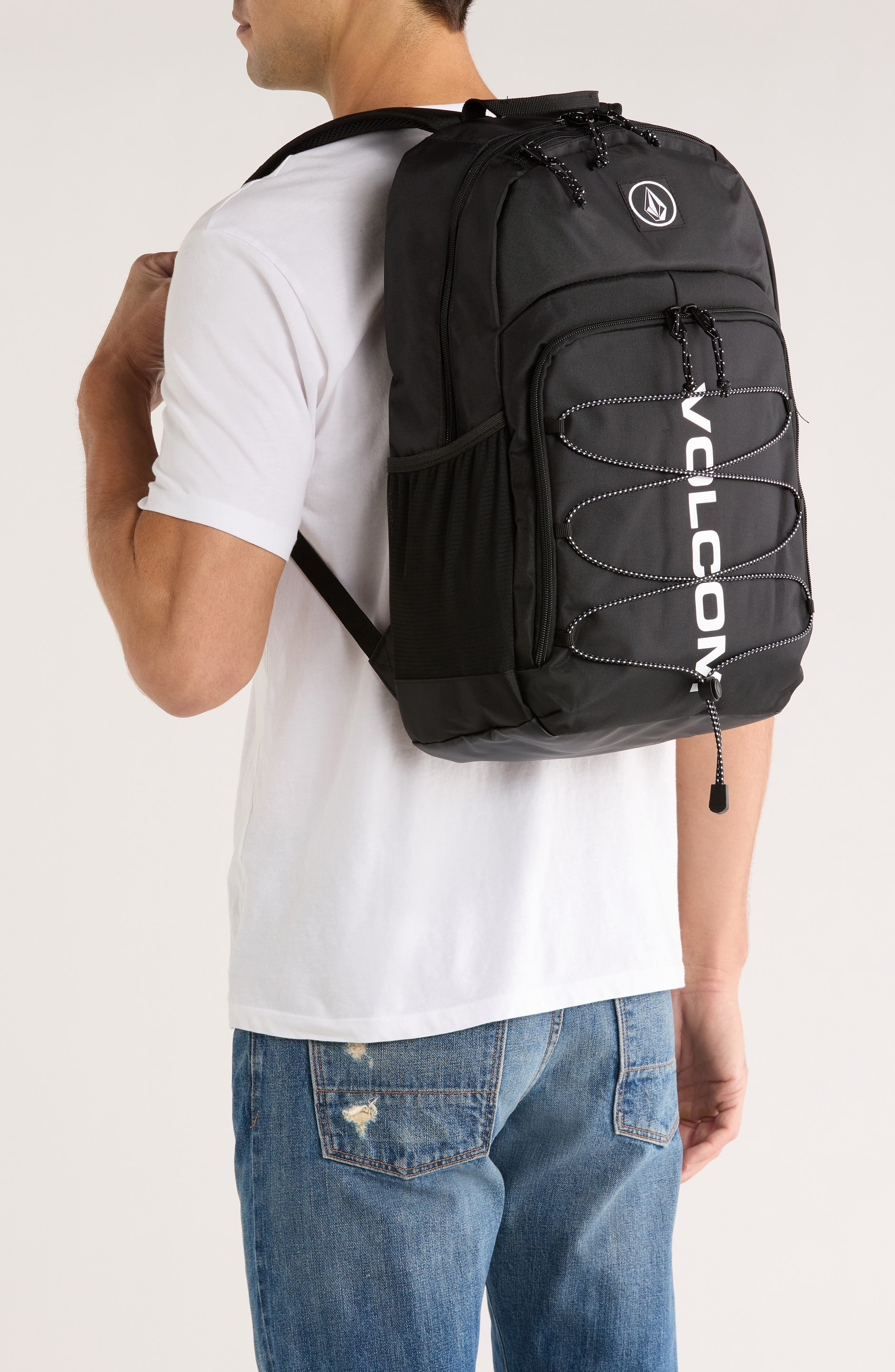 Volcom Front Side Backpack, Alternate, color, Black