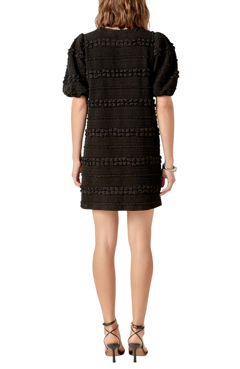 English Factory Smocked Minidress, Alternate, color, Black