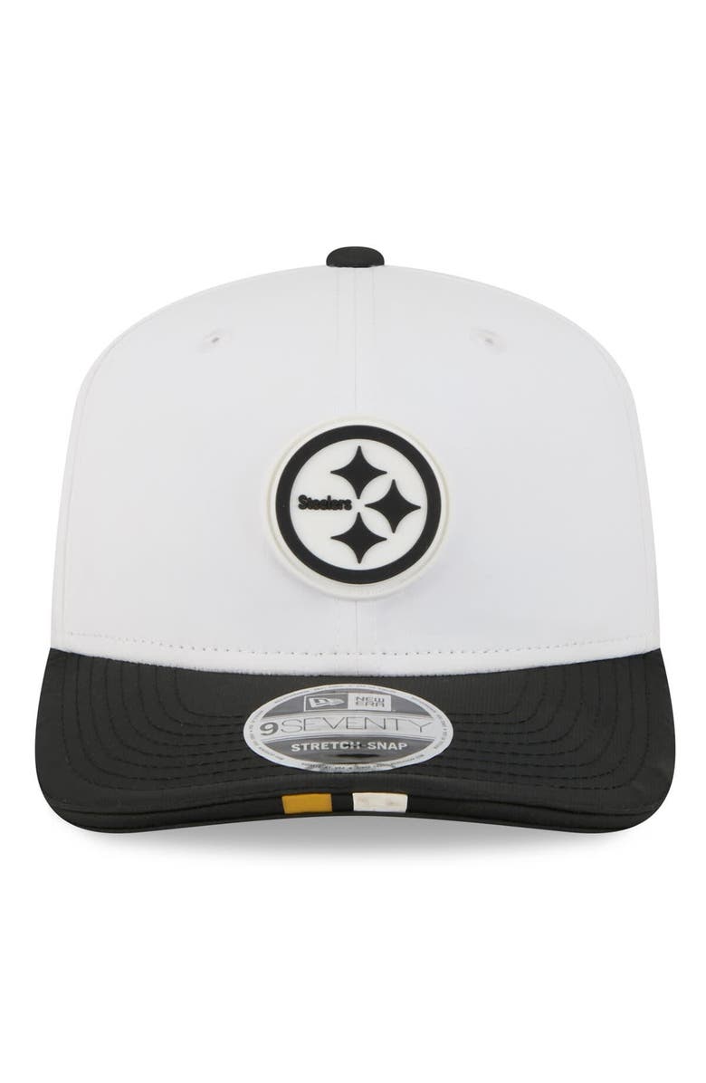 New Era Men's New Era White/Black Pittsburgh Steelers 2025 NFL Training Camp 9SEVENTY Adjustable Hat, Alternate, color, White