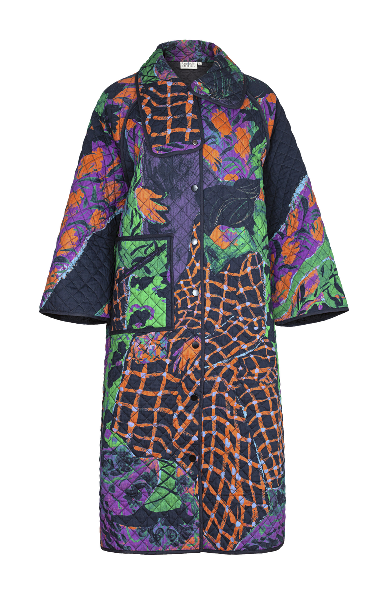 Untitled in Motion Tatum Sculptural Collared Quilted Jacket, Main, color, Chambers