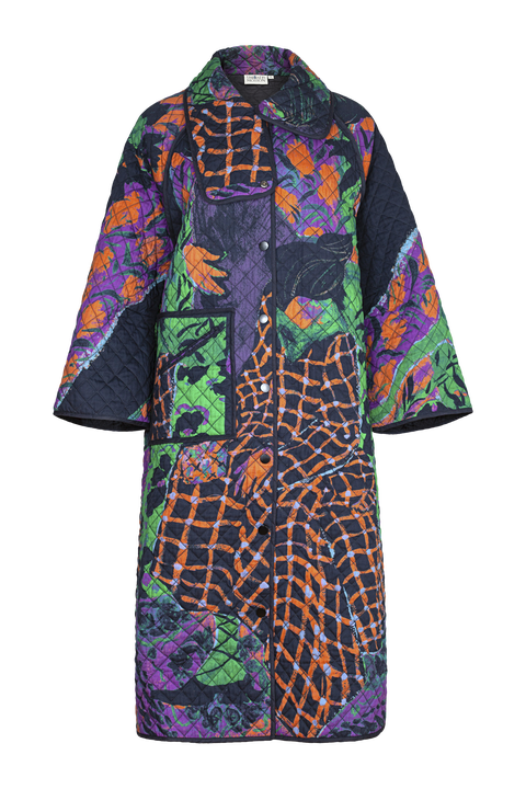 Tatum Sculptural Collared Quilted Jacket