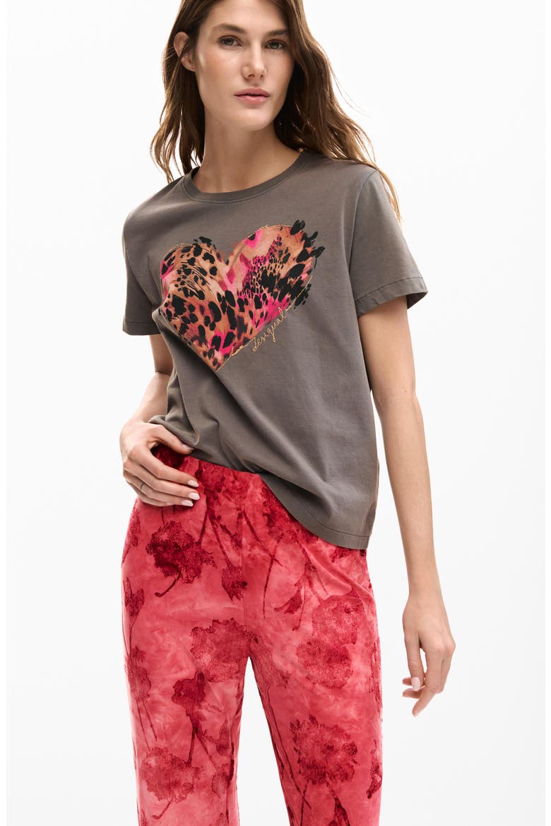Floral Print Flare Pants, Alternate, color, RED