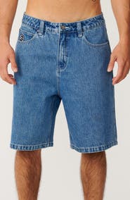 Rip Curl Nu Dose Denim Baggy Fit Carpenter Shorts