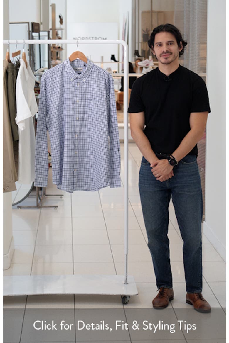 Nelson Linen & Cotton Gingham Button-Down Shirt video