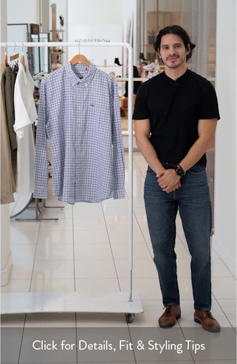 Nelson Linen & Cotton Gingham Button-Down Shirt, sales video thumbnail