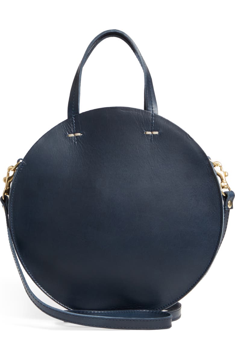Clare V. Petite Alistair Leather Circular Crossbody Bag, Alternate, color,