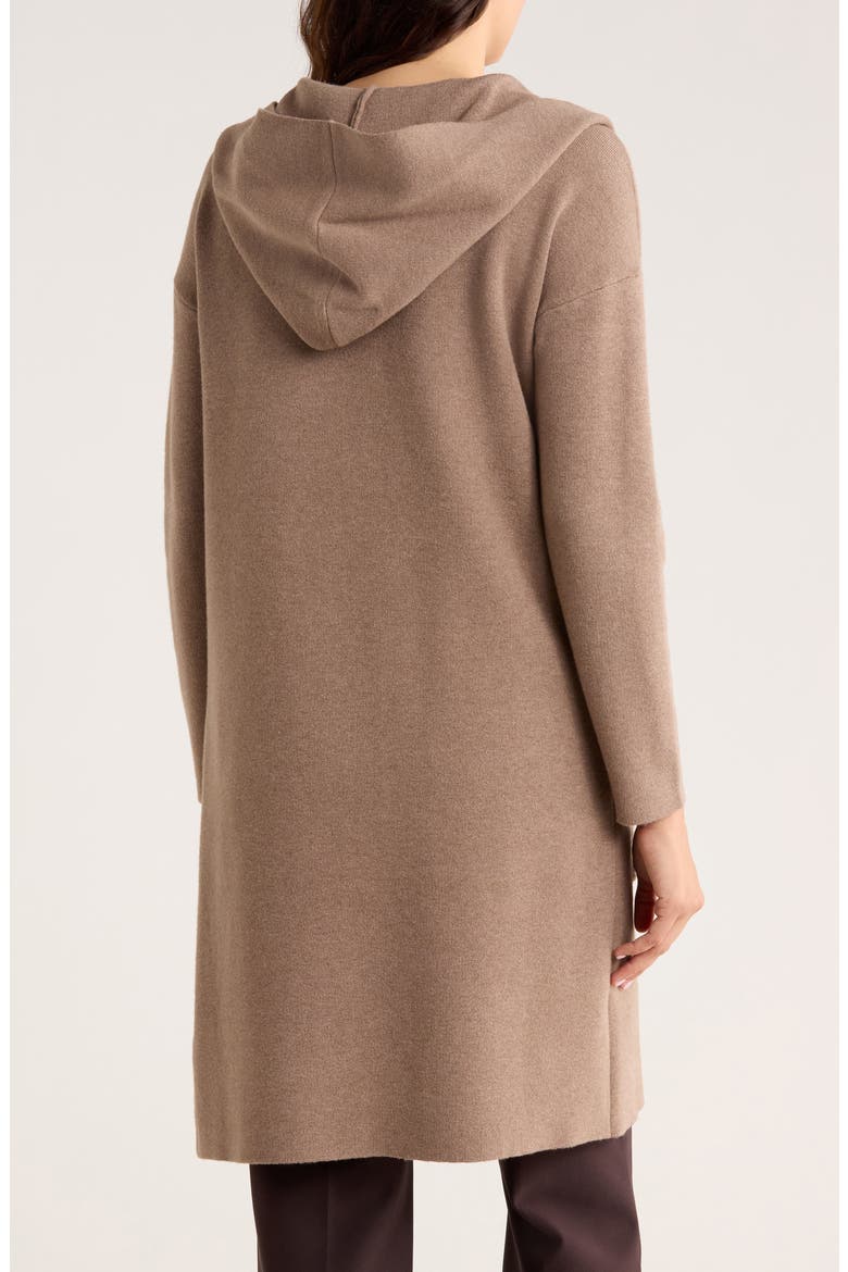 Andrea Hooded Long Cardigan, Alternate, color, TAPIOCA HEATHER
