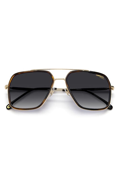 Carrera Eyewear 59mm Gradient Rectangle Aviator Sunglasses