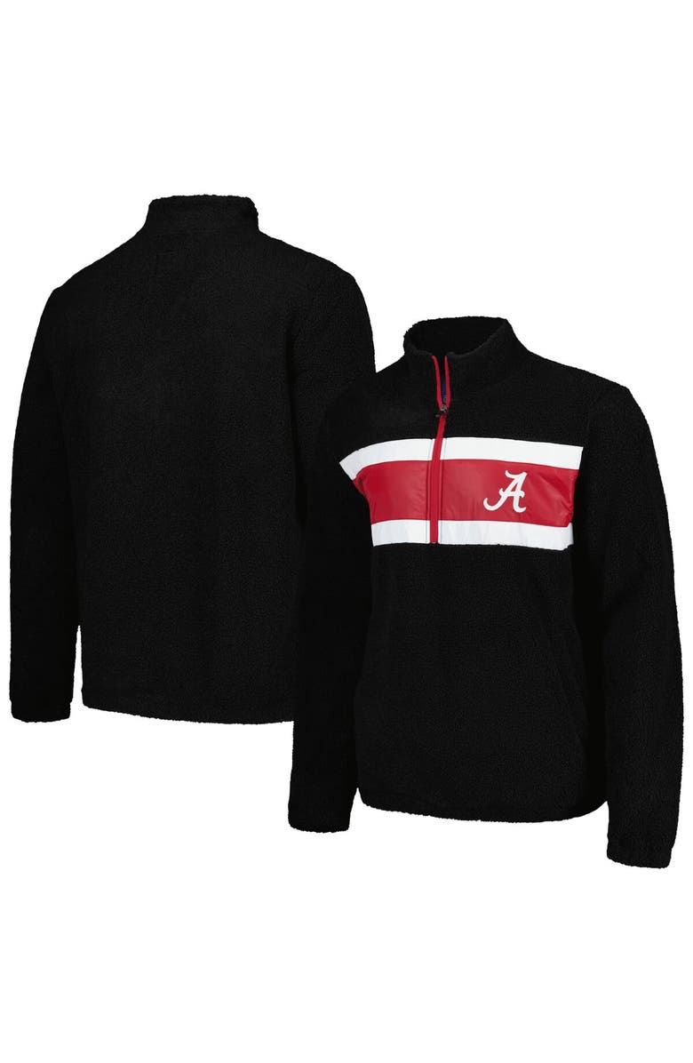 G-III SPORTS BY CARL BANKS Men's G-III Sports by Carl Banks Black Alabama Crimson Tide Pinch Runner Half-Zip Top, Alternate, color, Black