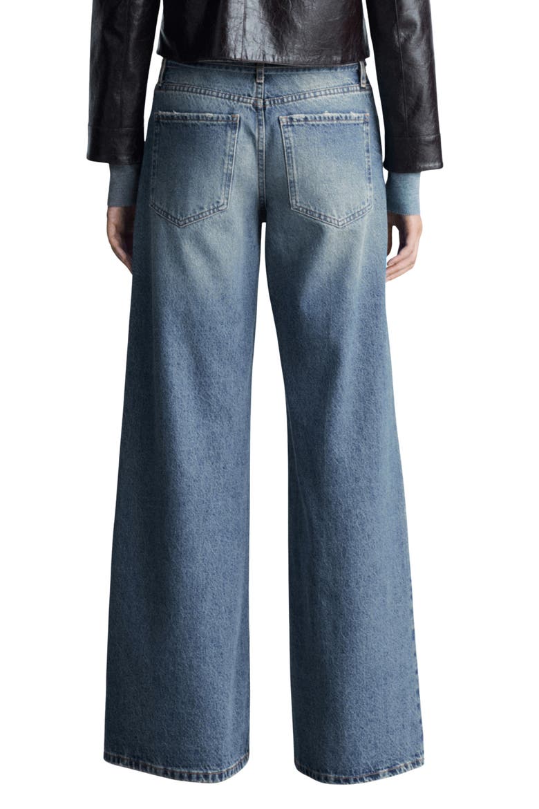 Olivia Tie Waist Wide Leg Jeans, Alternate, color, DARK BLUE