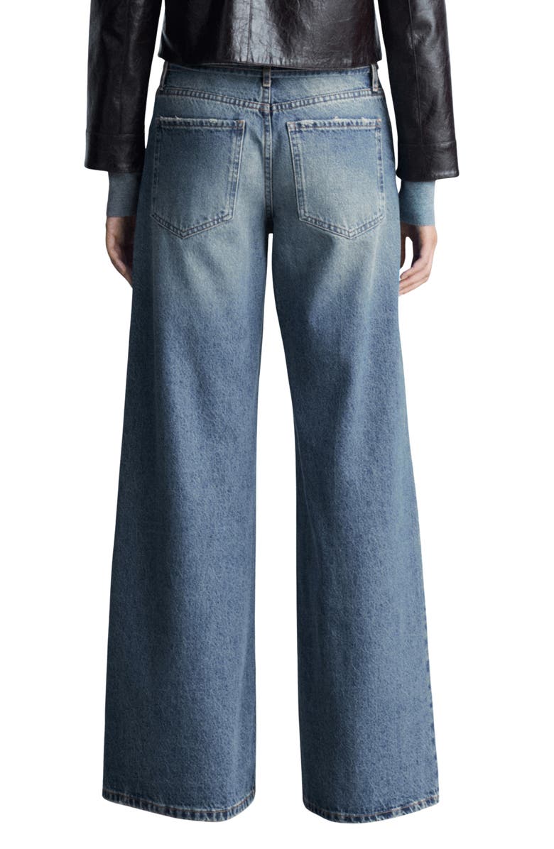 MANGO Olivia Tie Waist Wide Leg Jeans, Alternate, color,