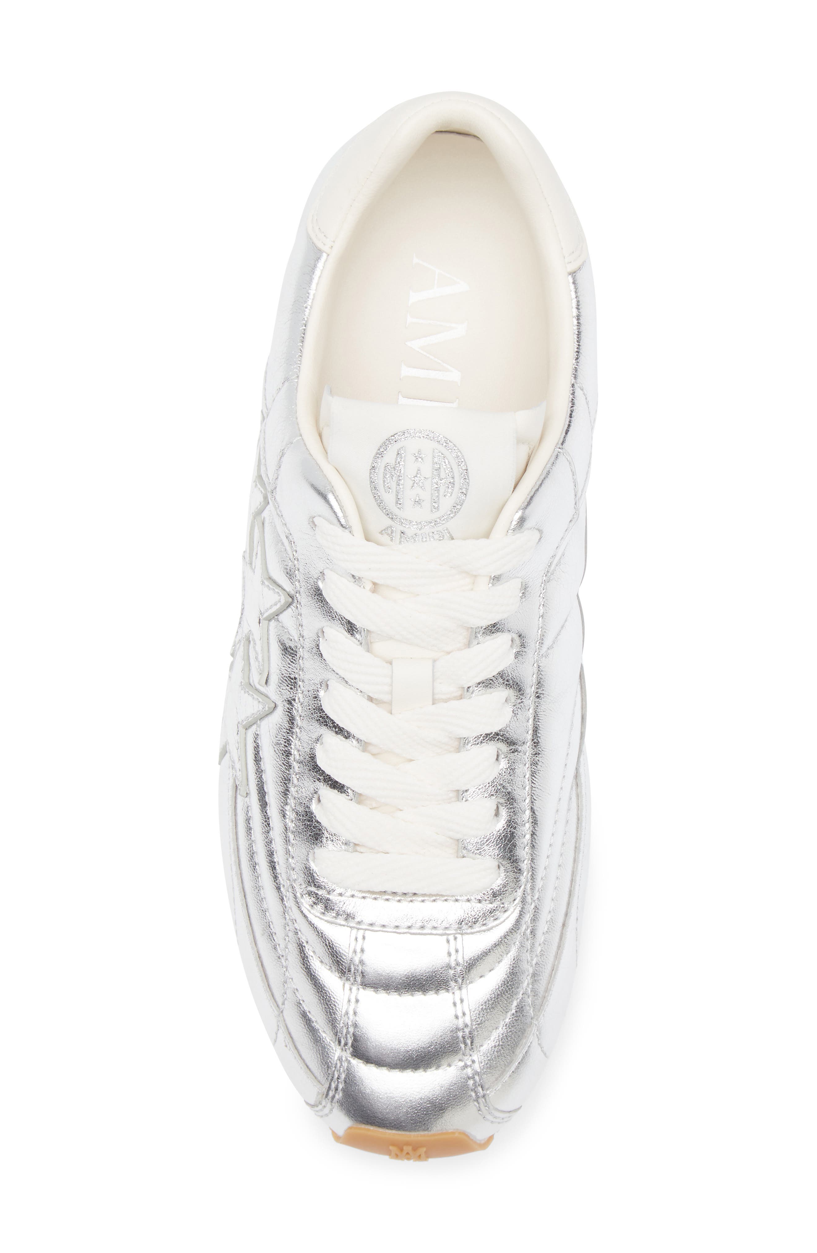 AMIRI Pacific Football Slim Sneaker, Alternate, color, Metallic Silver