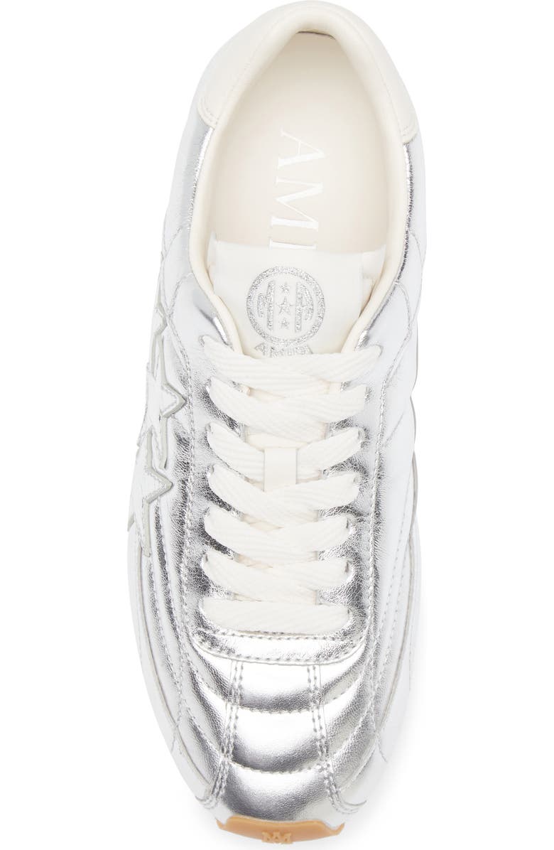 AMIRI Pacific Football Slim Sneaker, Alternate, color, Metallic Silver