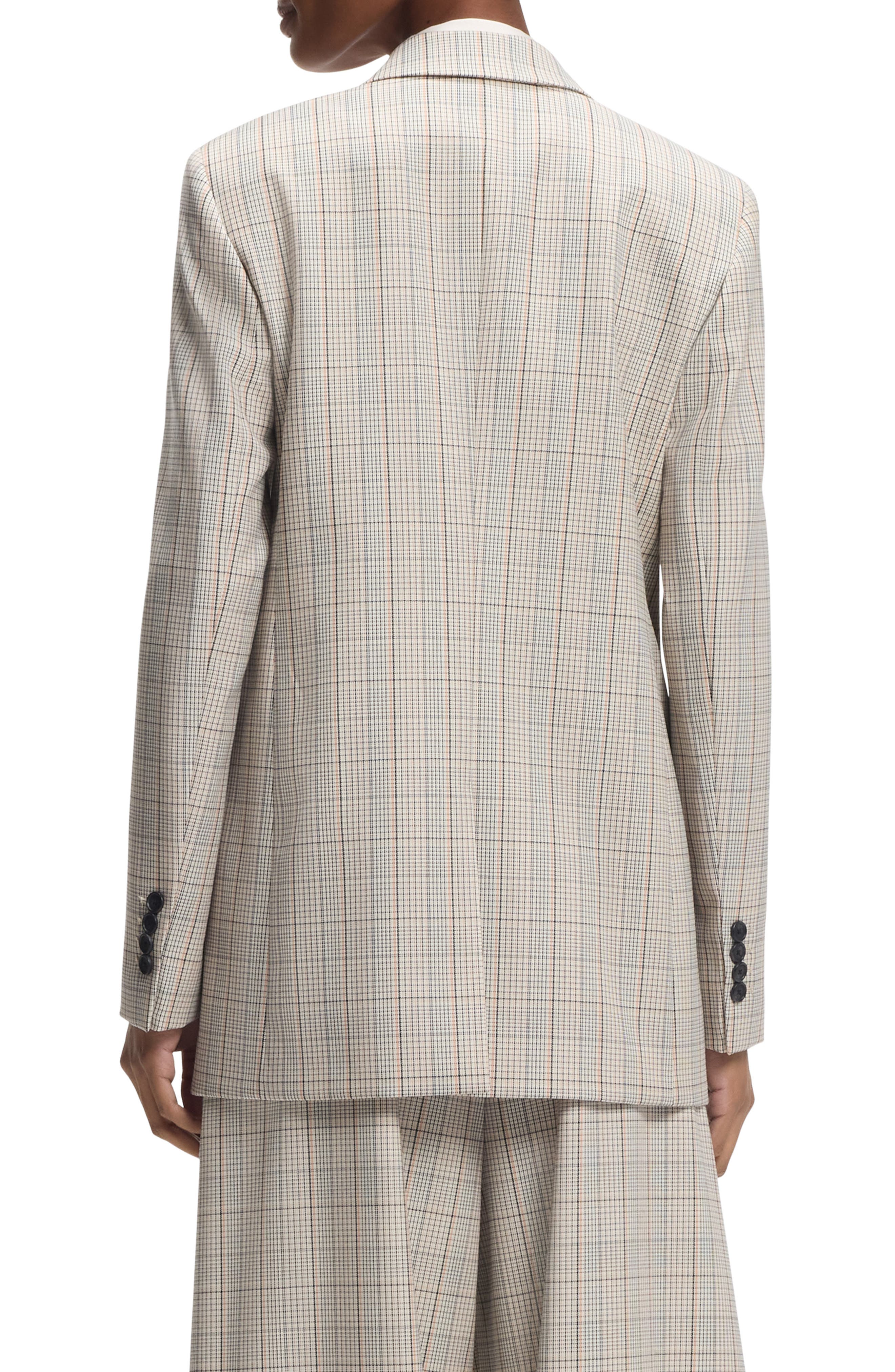 Jukana Windowpane Plaid Stretch Wool Blazer - image 2