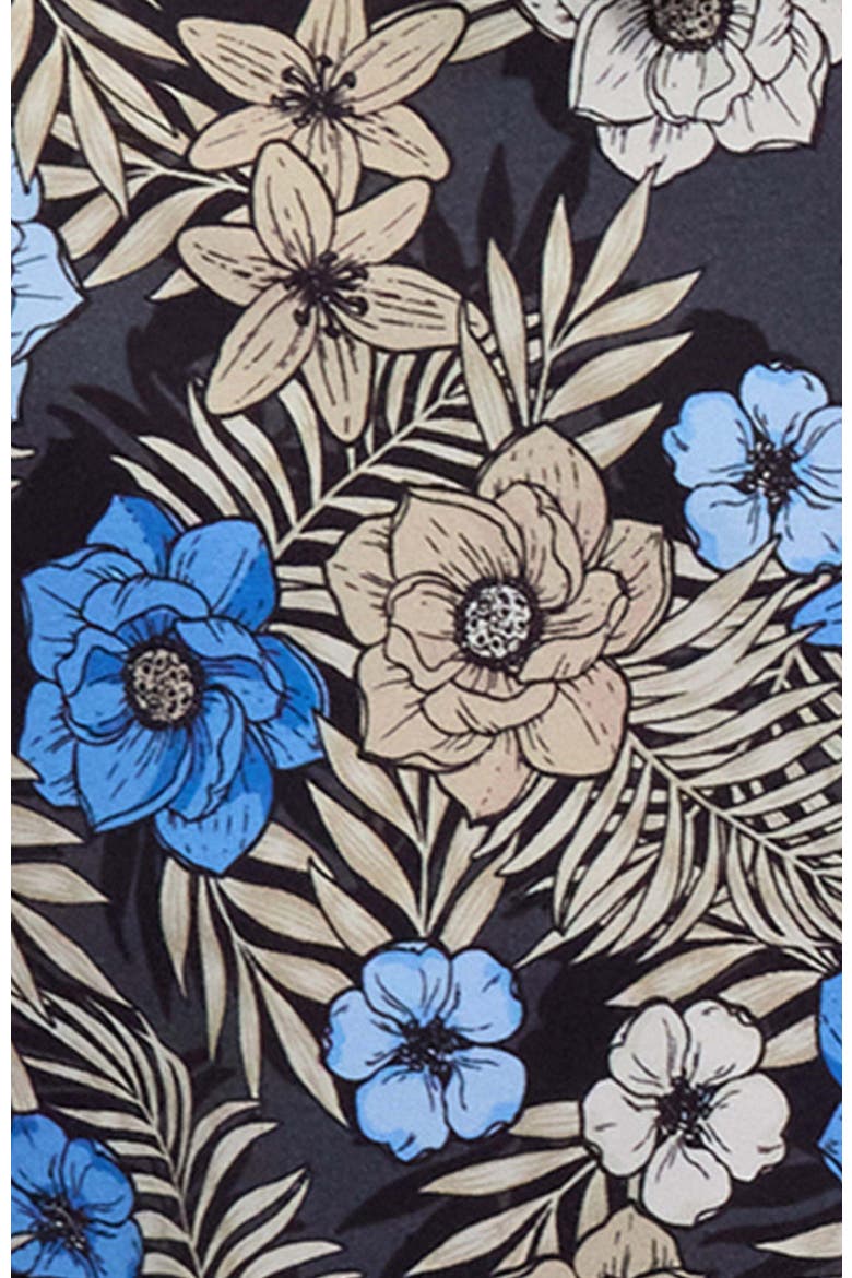 Tropical Mix Womens Printed Button-Up Shirt, Alternate, color, TROPICAL MIX BLACK