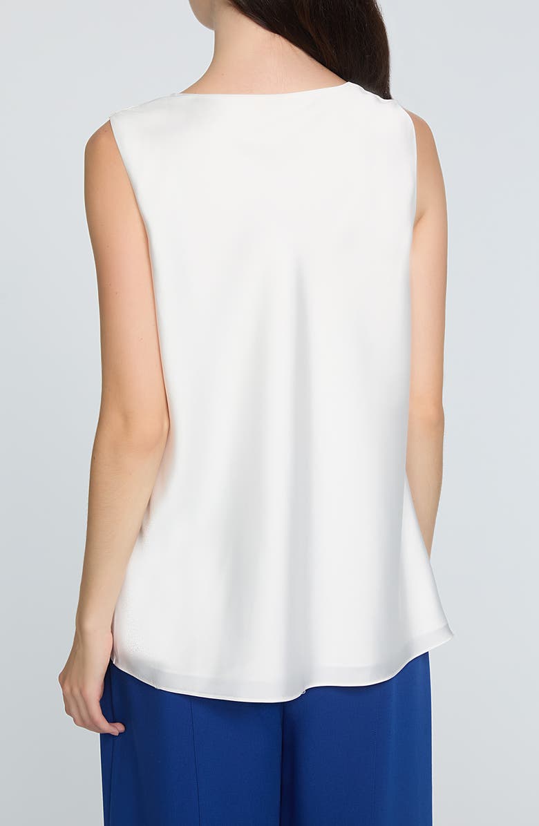 Elie Tahari The Jane Cowl Neck Tank, Alternate, color, Sky White