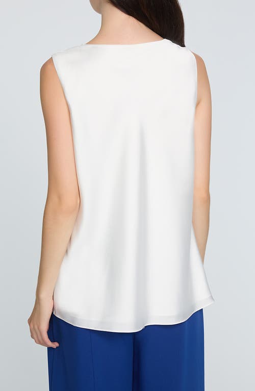 Shop Elie Tahari The Jane Cowl Neck Tank In Sky White