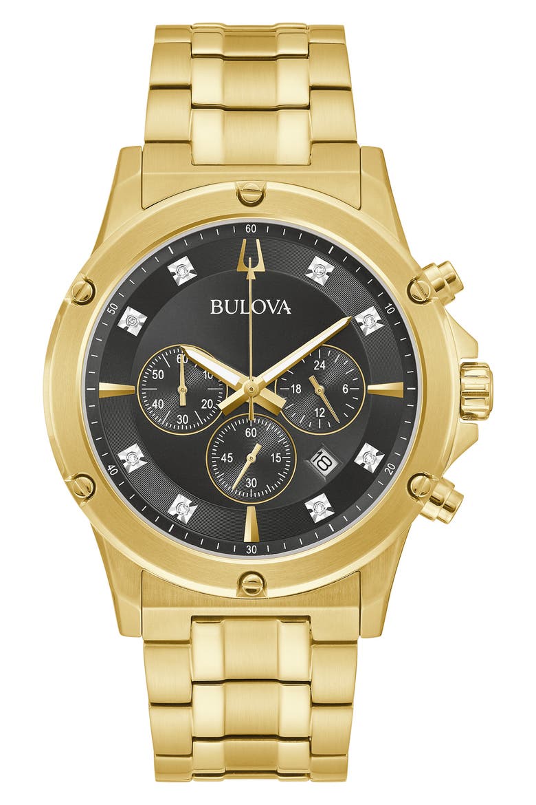 Multifunction Chronograph Quartz Bracelet Watch, 42mm, Main, color, GOLD