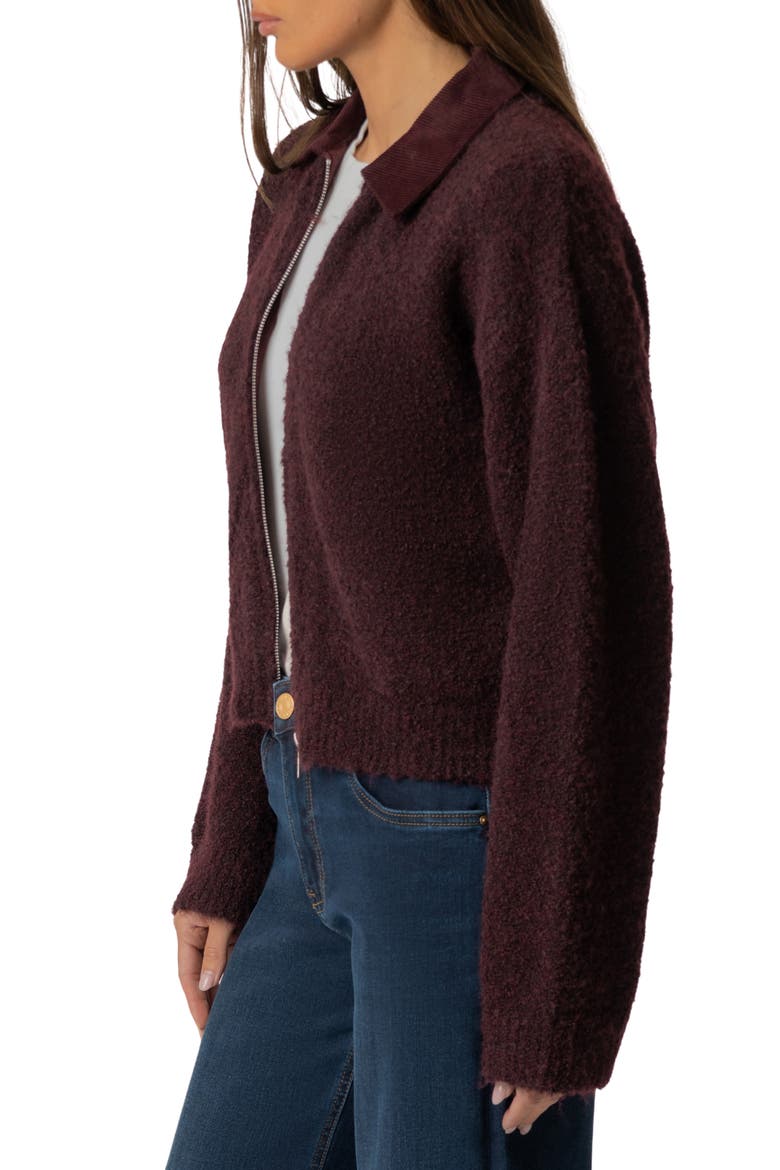 Sasha Fleece Jacket, Alternate, color, CLARET