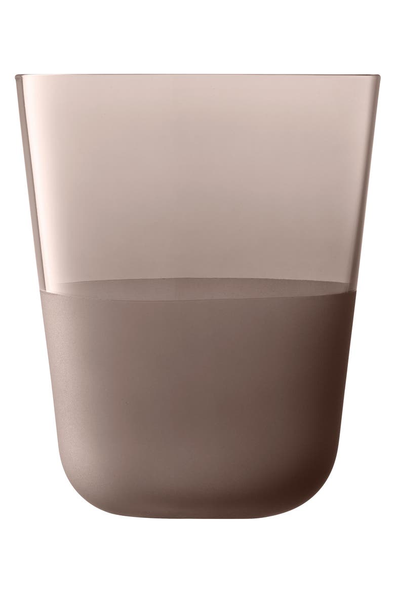 Arc Contrast Set of 4 Tumblers, Alternate, color, BROWN