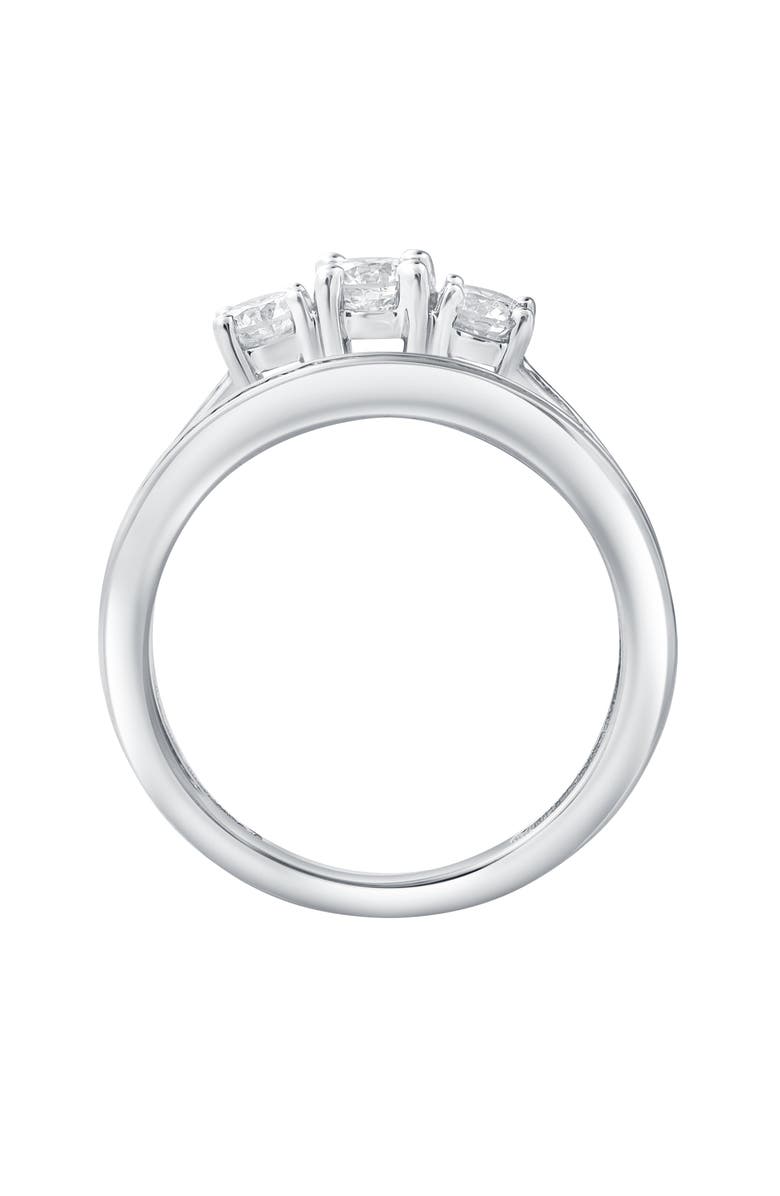 LuvMyJewelry Celestyn Duo 0.90 Cts Natural Diamond Duo Set 14K Gold Ring Set, Alternate, color, 14K White Gold