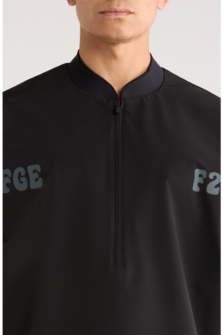 Half Zip Drawstring Hem Baseball Jacket, Alternate, color, VINTAGE BLACK