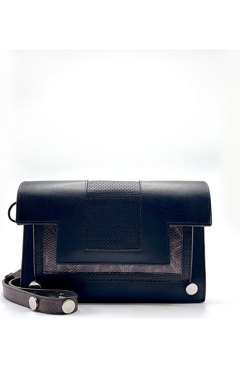 DOIZPE Frihed Cactus Luxe Crossbody and Clutch Bag, Main, color, Black