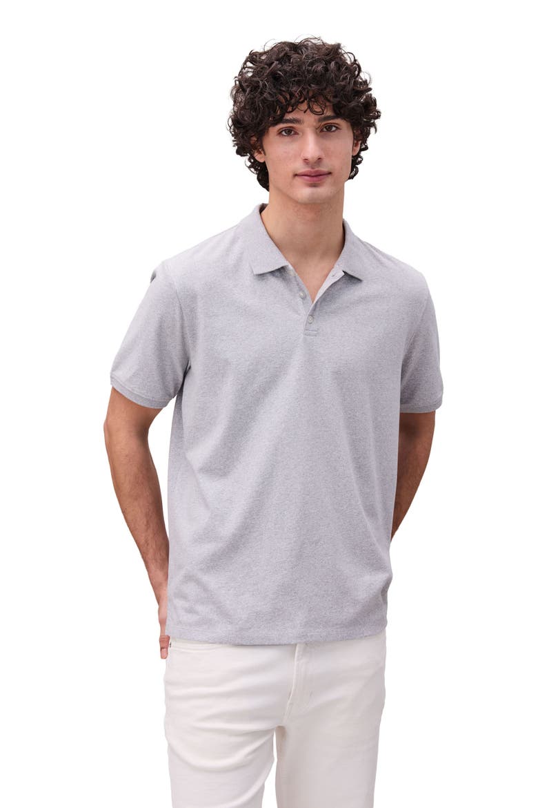 The Recycled Cotton Polo, Main, color, Heather Grey