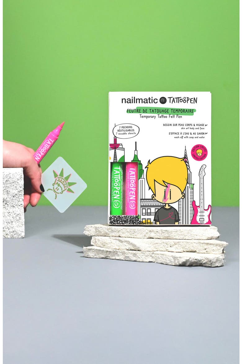 NYC Theme Washable Tattoo Pens, Alternate, color, ASST