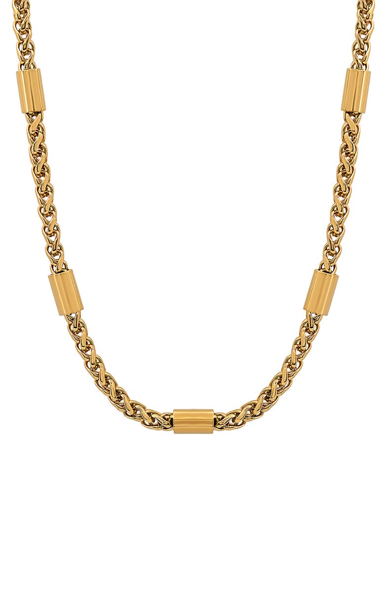 HMY JEWELRY Station Chain Necklace, Alternate, color, Gold