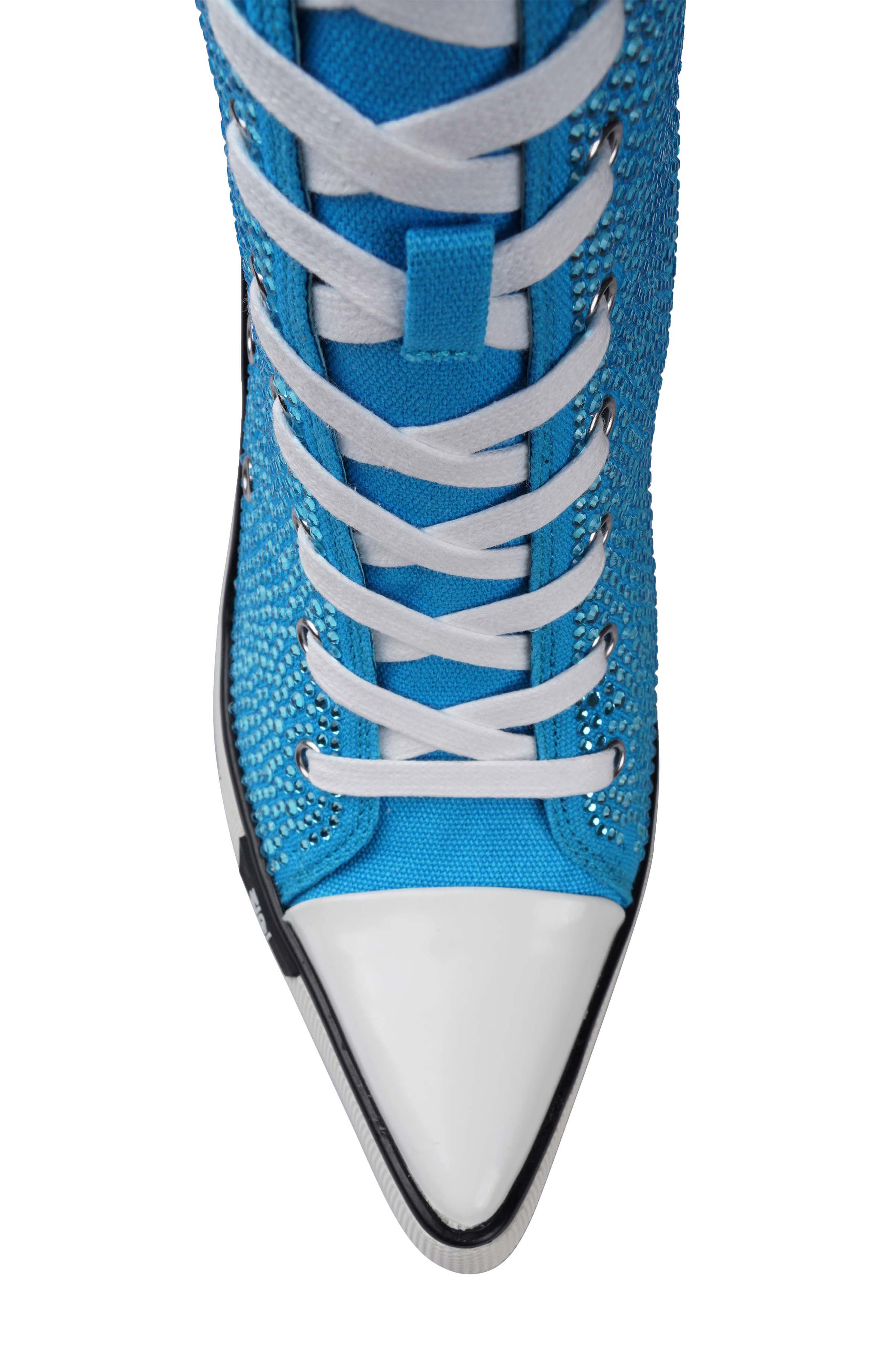 Adiel Platform Bootie, Alternate, color, AQUA CANVAS